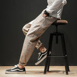 Dropshipping Japanese Streerwear Men Plaid Pants 2019 Autumn Fashion Slim Man Casual Trousers Korean Male Harem Pants
