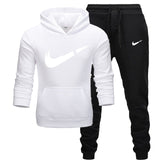 2019 BrandTrack suit Fashion Men Sportswear  Two Piece Sets All Cotton Thick hoodie+Pants Tracksuit Male Sets