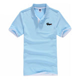 Men's Fashion New Polo Shirt 2019 Summer Short Sleeve Stand Collar Slim Casual Breathable Office Business Polo Short Sleeve
