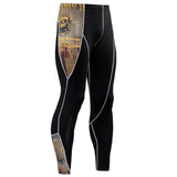 Men's Thermal Underwear Set Long Sleeve Fitness Tights Sportswear Compression Elastic Track and Field Running Wear