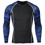 Men's Thermal Underwear Set Long Sleeve Fitness Tights Sportswear Compression Elastic Track and Field Running Wear